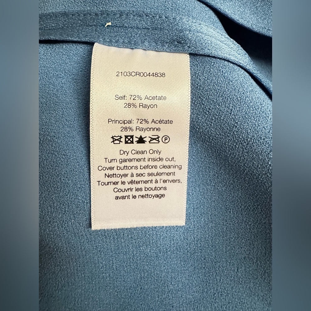 Veronica Beard Women Blue Rome High-Low Asymmetrical Tunic Top Size 2 - Picture 13 of 15